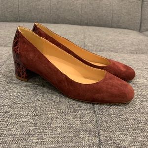 Burgundy j crew heels